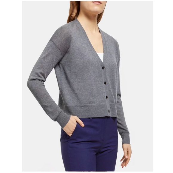 Theory Cropped Cardigan - Picture 2 of 6